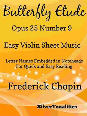 cover image of Butterfly Etude Opus 25 Number 9 Easy Violin Sheet Music